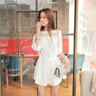 Drawcord Mini Dress
