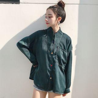 Colored Button Shirt As Shown In Figure - One Size