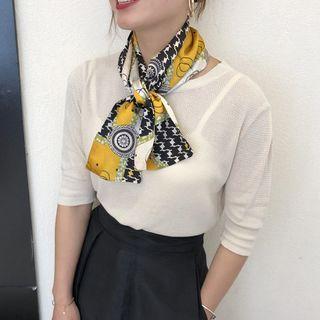 Printed Scarf Yellow - 150x15cm - J506