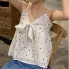Dotted Camisole Top Dot - Beige - One Size