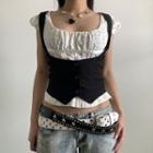 Plain Button-up Skinny Vest