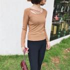 Long-sleeved Crewneck Plain T-shirt
