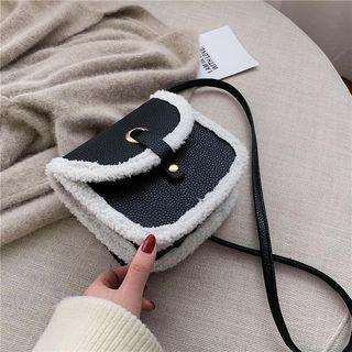 Furry Trim Mini Crossbody Bag