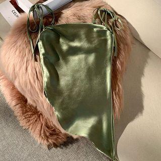 Asymmetrical Camisole Top Green - One Size