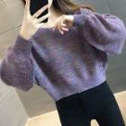 Cropped Melange Sweater
