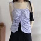 Spaghetti Strap Crinkled Top / Short-sleeve T-shirt