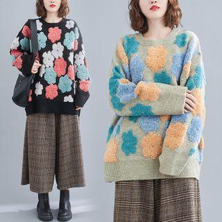 Floral Fleece Sweater