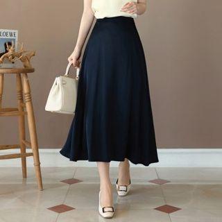 Tall Size Band-waist Long Skirt