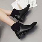 Knit Panel Chelsea Ankle Boots