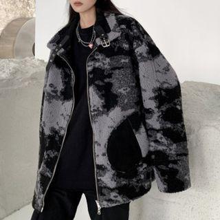 Reversible Print Fleece Zip Jacket