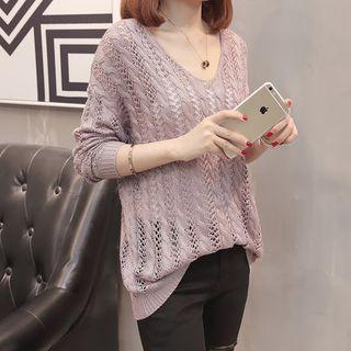Bow-back Pointelle Knit Top