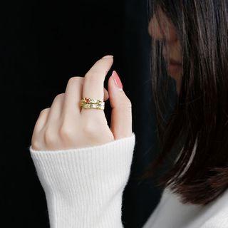Asymmetrical Rhinestone Ring