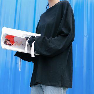 Bell-sleeve Lace-up T-shirt