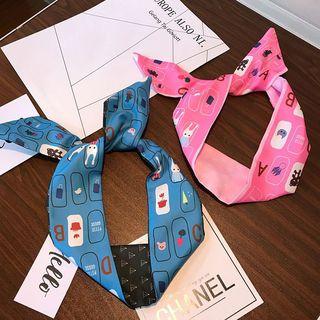 Printed Satin Wired Headband