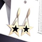 Star Dangle Earring 1 Pair - Silver Needle - Khaki - One Size