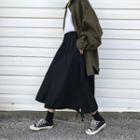 Tie-side Midi A-line Skirt / Shirt Jacket
