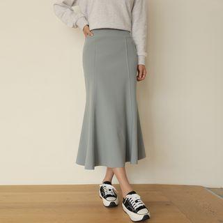 Pintuck Long Mermaid Skirt