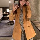 Long-sleeve Single Breasted Applique Trench Coat