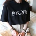 Bonjour Embroidered T-shirt