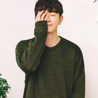 Brushed-fleece Lined M Lange Knit Top