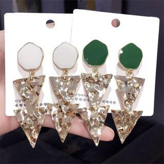 Irregular Metal Triangle Dangle Earring