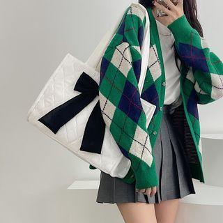 Bow Corduroy Toe Bag