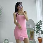 Plain Ringer Bodycon Tank Minidress