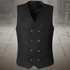Double-breasted Pinstripe Vest