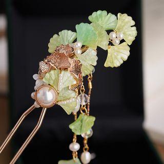 Leaf Acetate Freshwater Pearl Hair Stick (various Designs)