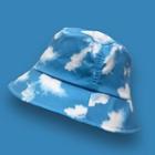 Cloud Print Bucket Hat Blue - One Size