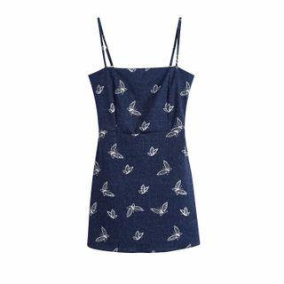 Butterfly Print Mini A-line Dress