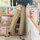Set: Straight-cut Pants + Belt Bag