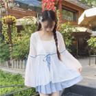 Tie-front Bell-sleeve Light Jacket