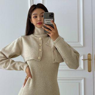 Round-neck Bolero Cardigan