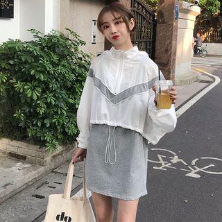 Set Wide Top + Medium Long Tank Top Dress 2-piece