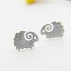 Sheep Sterling Silver Earring 1 Pair - Silver - One Size