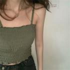 Cropped Smocked Camisole Top