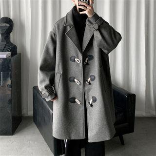 Long-sleeve Woolen Toggle Coat