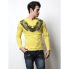 Long-sleeve Eagle Print T-shirt