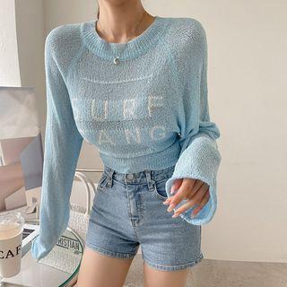 Letter Crop Summer Sweater