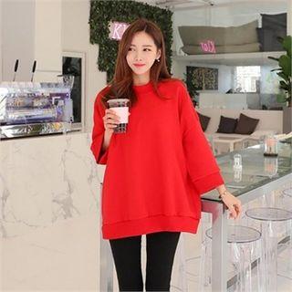 3/4-sleeve Oversized Sweatshirt