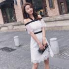 Lace Off-shoulder A-line Dress