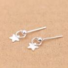 Star Drop Earring 1 Pair - S925 Silver - One Size