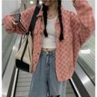Checkered Jacket Pink - One Size