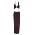 Set: Halter Crop Top + Fitted Skirt