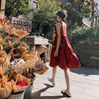 Sleeveless Embellished A-line Dress