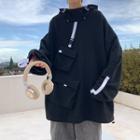 Pocketed Buckled Hoodie