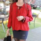 V-neck Boxy Cable-knit Cardigan