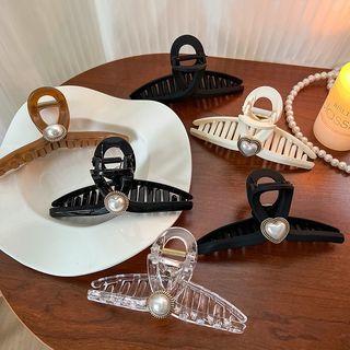 Faux Pearl / Heart Flocking Hair Clamp (various Designs)