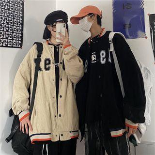 Couple Matching Corduroy Baseball Jacket